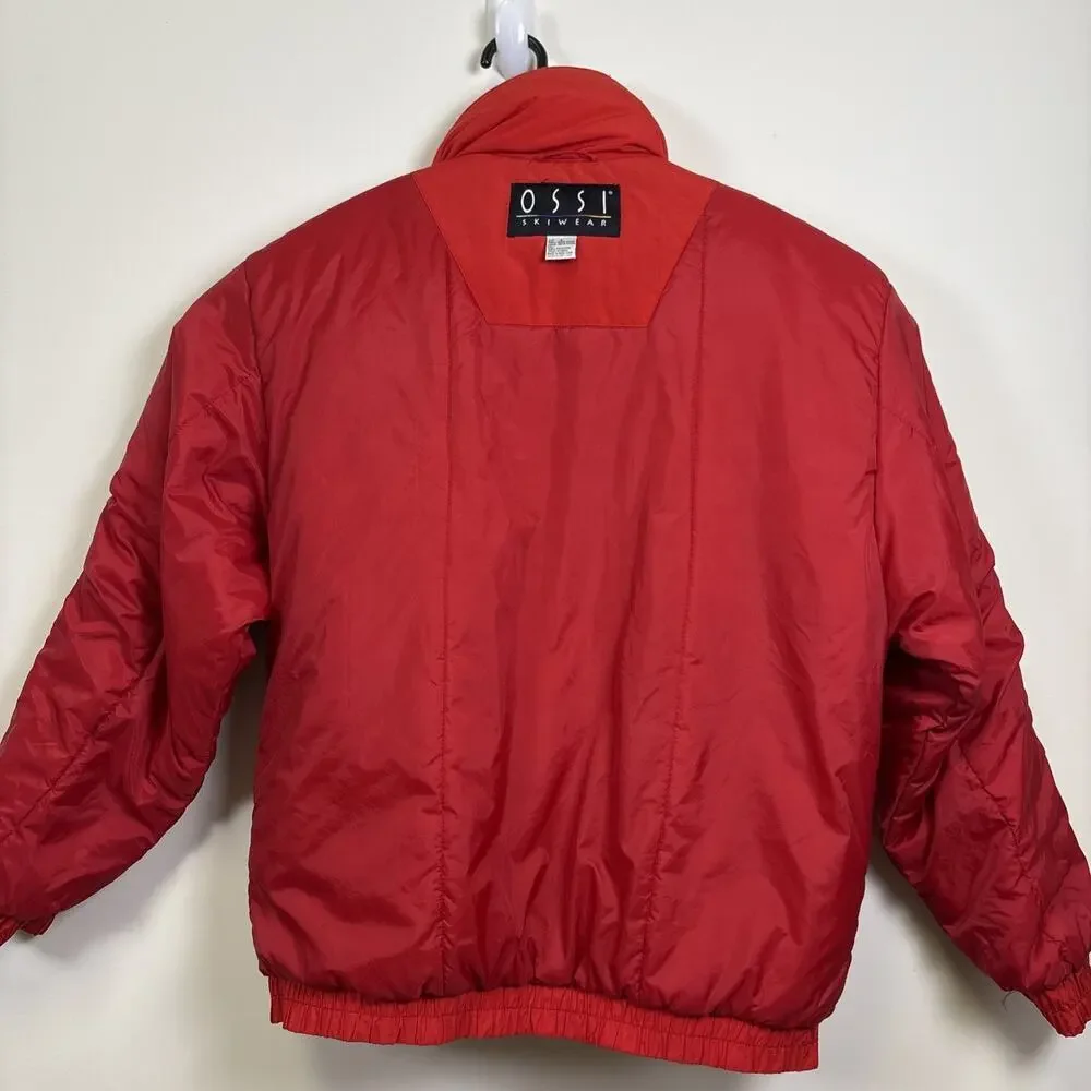 Vintage 80s Red Ski Puffer Jacket Retro Ski Gorpcore Oversized XL - Picture 16 of 16